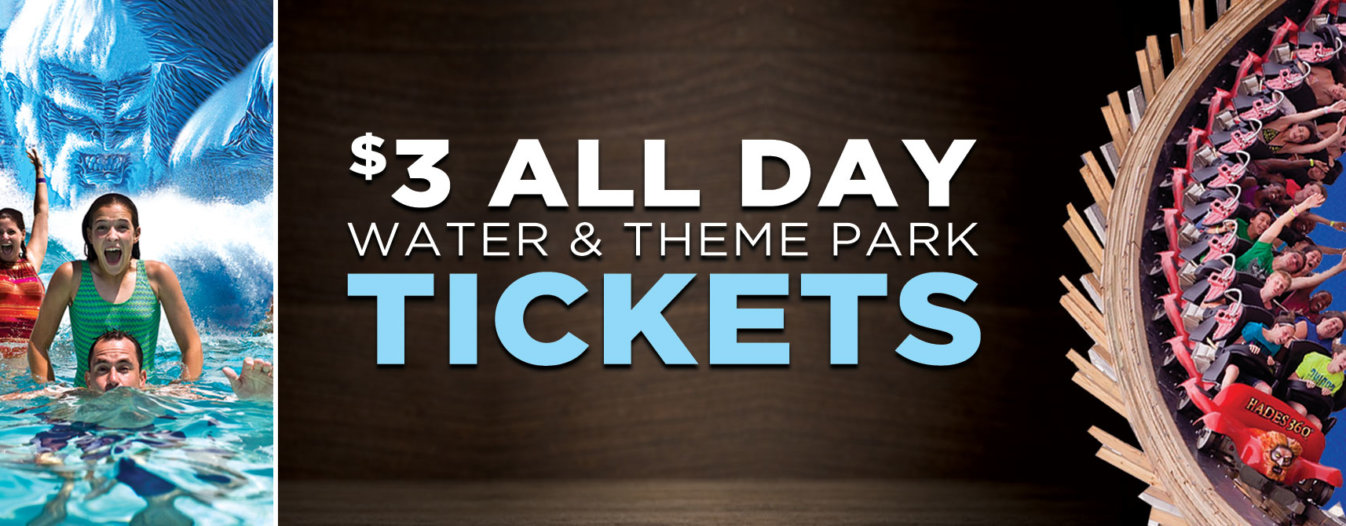 3 Tickets Mt. Olympus Water & Theme Park