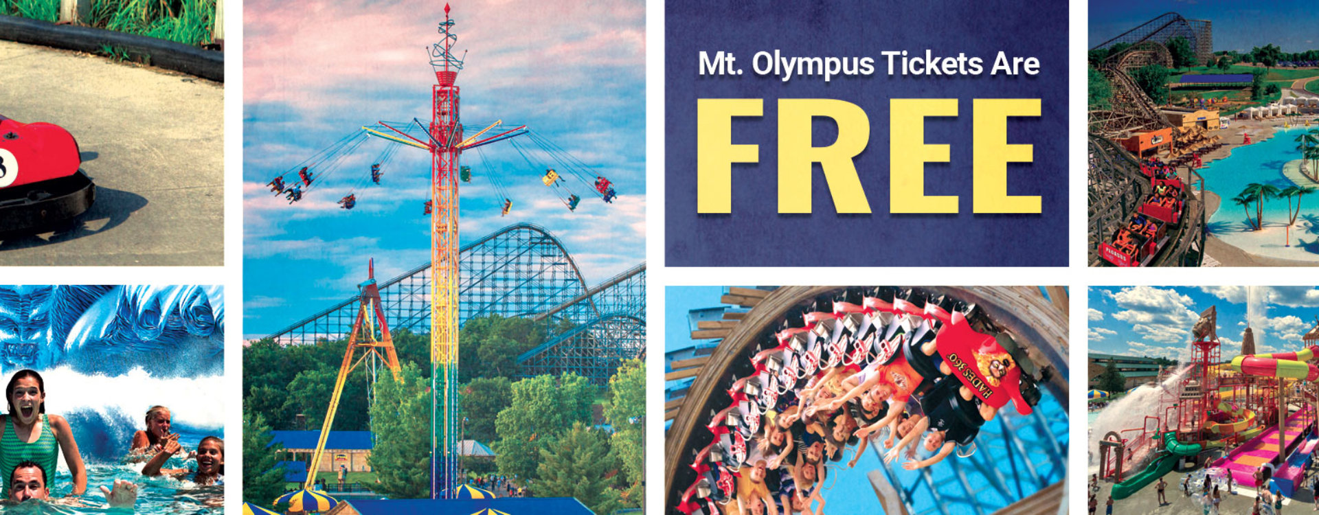 Water & Theme Park Tickets Free With Stay! Mt. Olympus Water & Theme Park