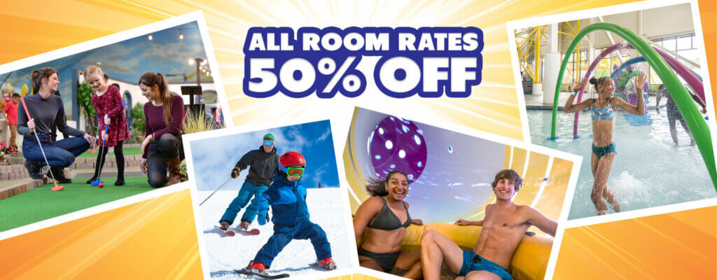 50% off Room Rates When you Pay Now!
