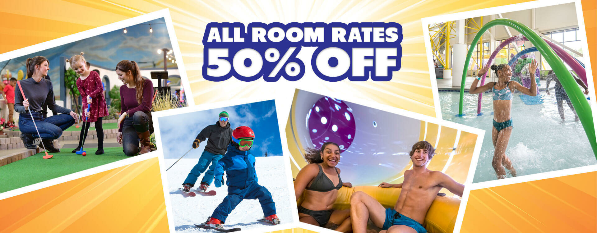 50% off Room Rates When you Pay Now!