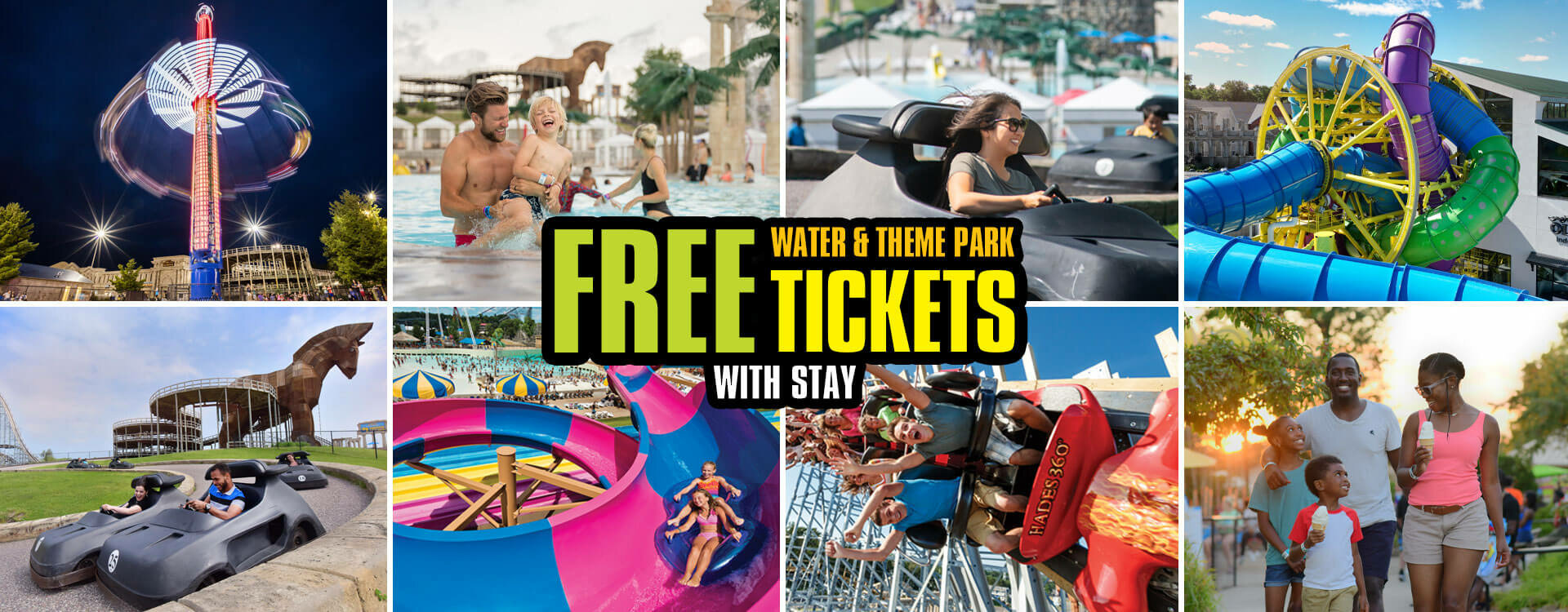 Free Tickets When you Book a Room Mt. Olympus Water & Theme Park