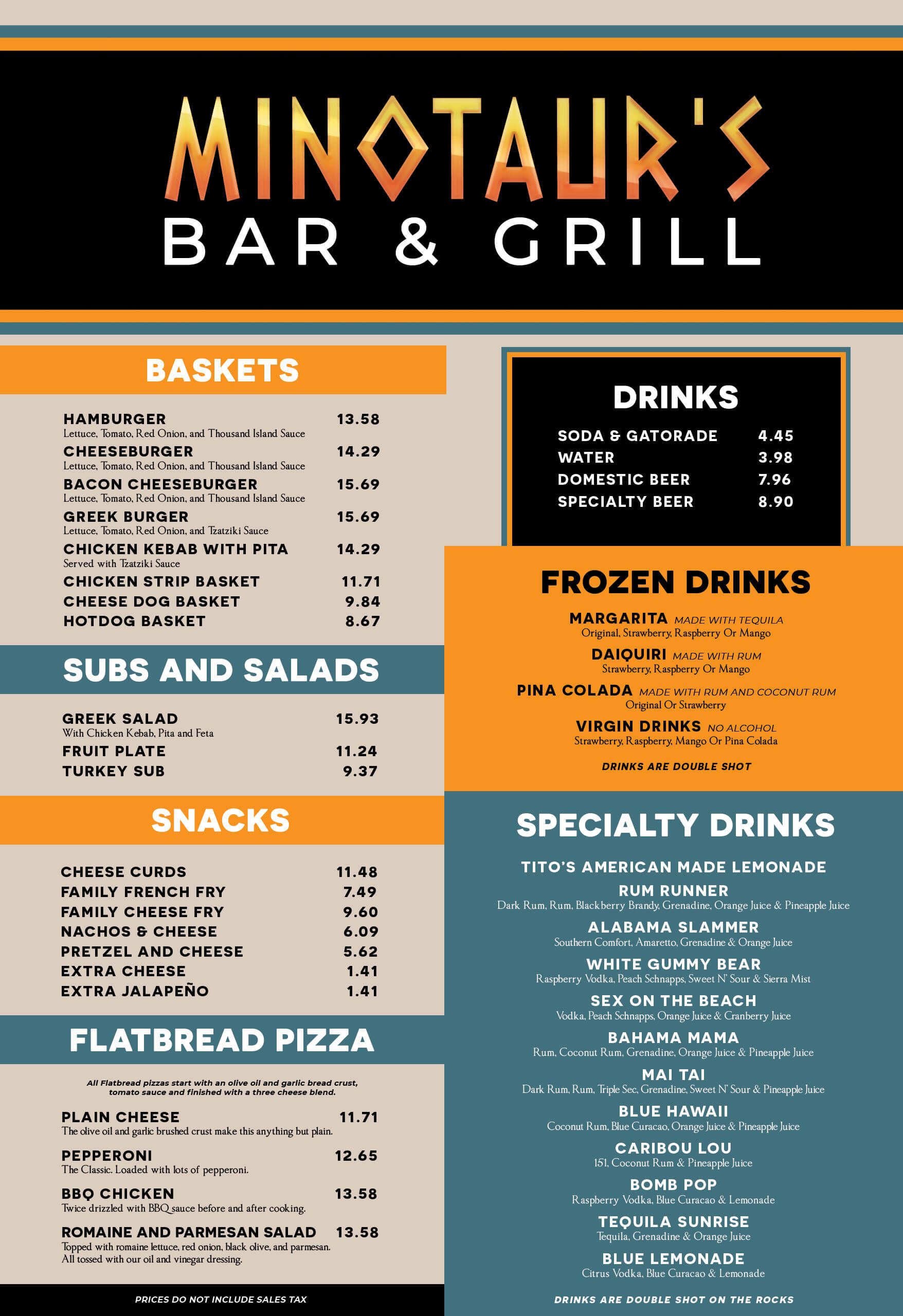 Minotaur's Menu